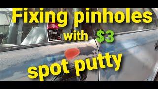 $3 Glazing & spot putty fixing pin holes How I use it.