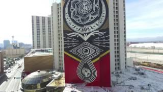 Plaza Hotel-Casino in Las Vegas Gets a Massive Mural