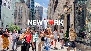 [4K]NYC Summer WalkBillionaires Row & Central Park in New York CityHot Midtown | June 2024