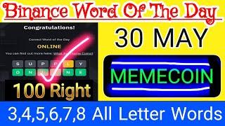 Binance Word Of The Day | Meme Coins Theme | Crypto Wodl Answers