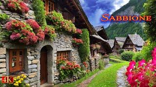 Sabbione, the most beautiful medieval village with stone houses in Switzerland