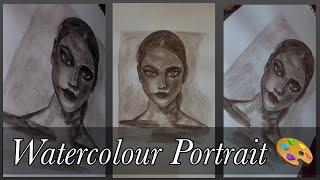 Watercolour portrait / Artista by nimii