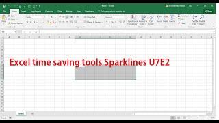 Excel time saving tools Sparklines U7E2