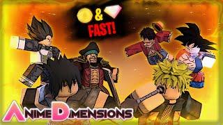 Anime Dimensions Beginners Guide! | HOW TO GET GEMS FAST! | New ANIME CROSSOVER Game!