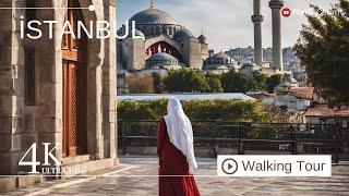 4K Historical City Istanbul Walking Tour | Türkiye 2024