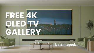 "Moon light landscape" impressionism paintings - Free 4K OLED TV Frame ART Gallery Screensaver  16:9