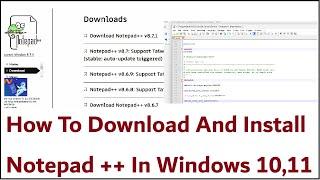 How To Download And Install Notepad ++ In Windows 10,11