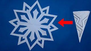 How to make a paper snowflake, Easily and Quickly, Craft Ideas.