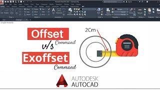 Offset command & Exoffset command in Autocad || exoffset command in autocad | #autocad #autocad2020