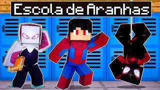 Meu PRIMEIRO dia na ESCOLA do HOMEM ARANHA no Minecraft