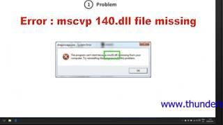 mscvp140 dll error!