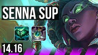 SENNA & Jhin vs NAUTILUS & Zeri (SUP) | Rank 4 Senna, Rank 8, 2/2/14 | EUW Challenger | 14.16