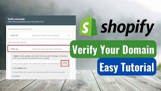 How to Verify Domain on Shopify !