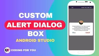 Custom Alert Dialog Box in Android Studio | Create Custom Alert Dialog Box in Android Studio JAVA
