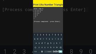 Write a Program to Print Pattern (Ulta Number Triangle) in C