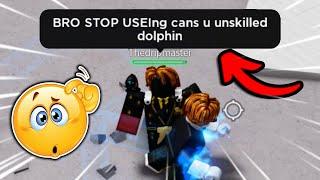 "STOP USING CANS U UNSKILLED DOLPHIN" | The Strongest Battlegrounds