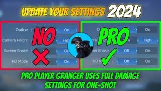 Best settings for Granger in 2024 for maximum one-shot damage!! All Granger players must use | MLBB