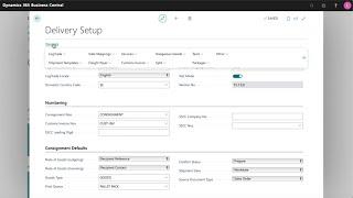 Delivery Setup - LogTrade Connect for Dynamics 365 Business Central