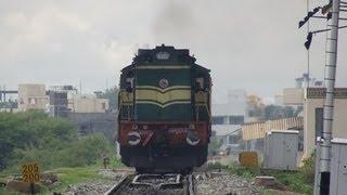 ALCO WITH EMD HORN  RAJDHANI LOCAL RIPS WITH GOC WDG3A