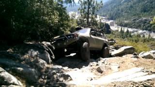 Hell Hole - 80 series Land Cruiser climbing the rock ledges