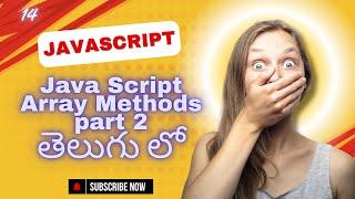 A Complete JavaScript Array Methods in Telugu  Part 2