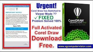 Download Free Corel Draw Fully Activated Version & Install - Viewer Mode Problem Solved 100%
