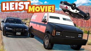 Armored Bank Truck HEIST MOVIE with Police Chases in BeamNG Drive Mods!