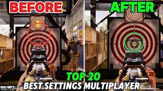 Top 20 Best Settings For Multiplayer In Call Of Duty Mobile | 20 Settings Will Make You Pro in CODM