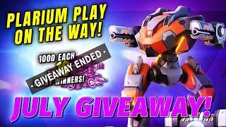 Plarium Play is Coming! | July Official 10,000 A-Coin Giveaway | Mech Arena