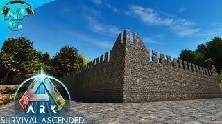 ARK Survival Ascended - Building the Castle Wall Exterior Defenses! E16