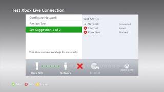 Xbox 360 Error - How to fix Test Failed? Can't connect to the Internet (Check Description)