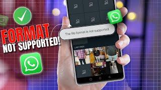 Fix WhatsApp File Format Is Not Supported Error | Solve Unsupported File Problem On WhatsApp