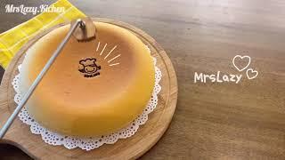 【電飯煲】輕乳酪蛋糕 大量減糖和牛油 但依然非常綿軟芝味～ ｜Rice Cooker Japanese Cheese Cake *Low Calorie Version* [Eng Sub］