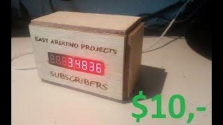 DIY $10 realtime youtube subscriber counter - HOW TO MAKE