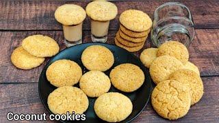 coconut cookies recipe | coconut biscuits | eggless coconut cookie