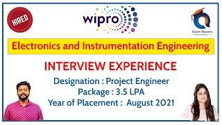 Wipro Interview Experience - August 2021 | Electronics and Instrumentation Branch |  Fresher