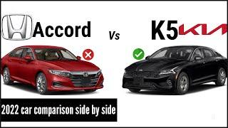 Honda Accord vs Kia K5 | 2022 car comparison side by side