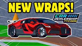 They ADDED WRAPS FOR SHOP CARS?!! Car Dealership Tycoon #cardealershiptycoon #roblox