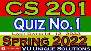 CS201 Quiz 1 2022