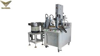 DANREL High Speed Fully Automatic Ultrasonic Plastic Welding Machine with Vibrator Bowls Feeding