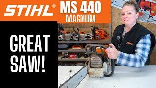 Stihl MS 440 Magnum Arctic Chainsaw!   Only Gets Used Once Every 5 Years!