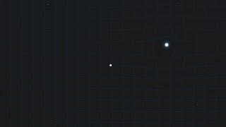 Gravitational Lensing White Dwarf Passes In Front of Distant Background Star