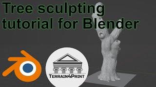 Sculpting trees in blender #blender #blendertutorial