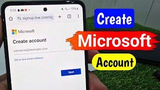 How to Create Microsoft Account in mobile phone | microsoft account create