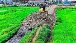 GreatTeam work building Road for dump truck transport soil fill up land by Dozer DR51PX & 5Ton truck