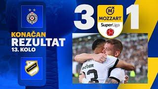 Mozzart Bet Super liga 2024/25 - 13.Kolo: PARTIZAN – ČUKARIČKI 3:1 (0:1)