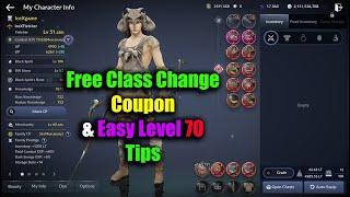 Black Desert Mobile Free Class Change Coupon & Fast Level 70 Tips