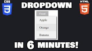 Learn CSS dropdown menus in 6 minutes! 