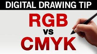 Digital Drawing Tip - RGB vs CMYK ( For Beginners )