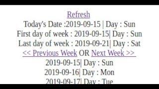 PHP Tutorial | Navigate To Next And Previous Week & And Get Dates Within Week